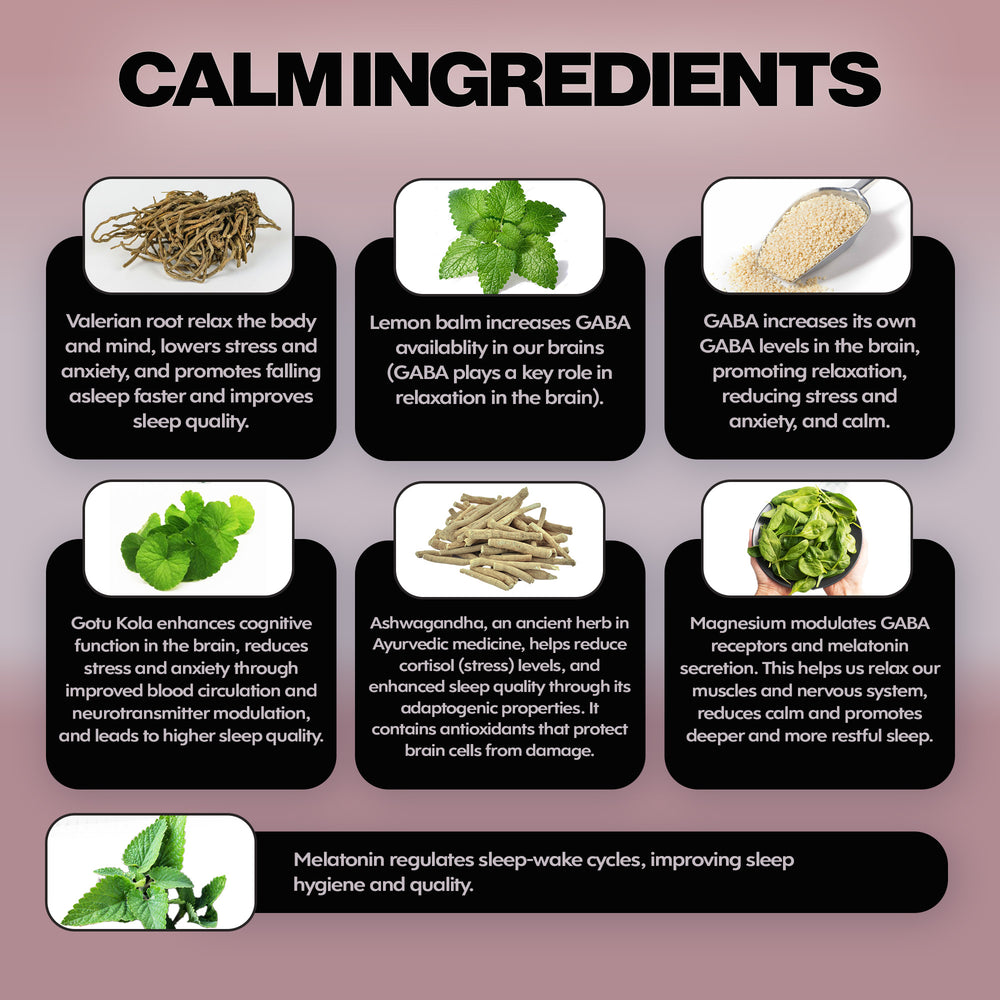 Natural Calm & Sleep Aid – Anti-Anxiety & Anti-Insomnia Capsules