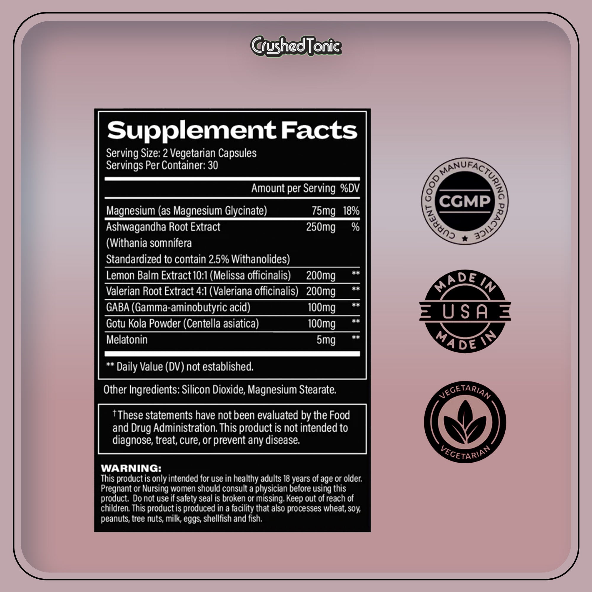 Natural Calm & Sleep Aid – Anti-Anxiety & Anti-Insomnia Capsules