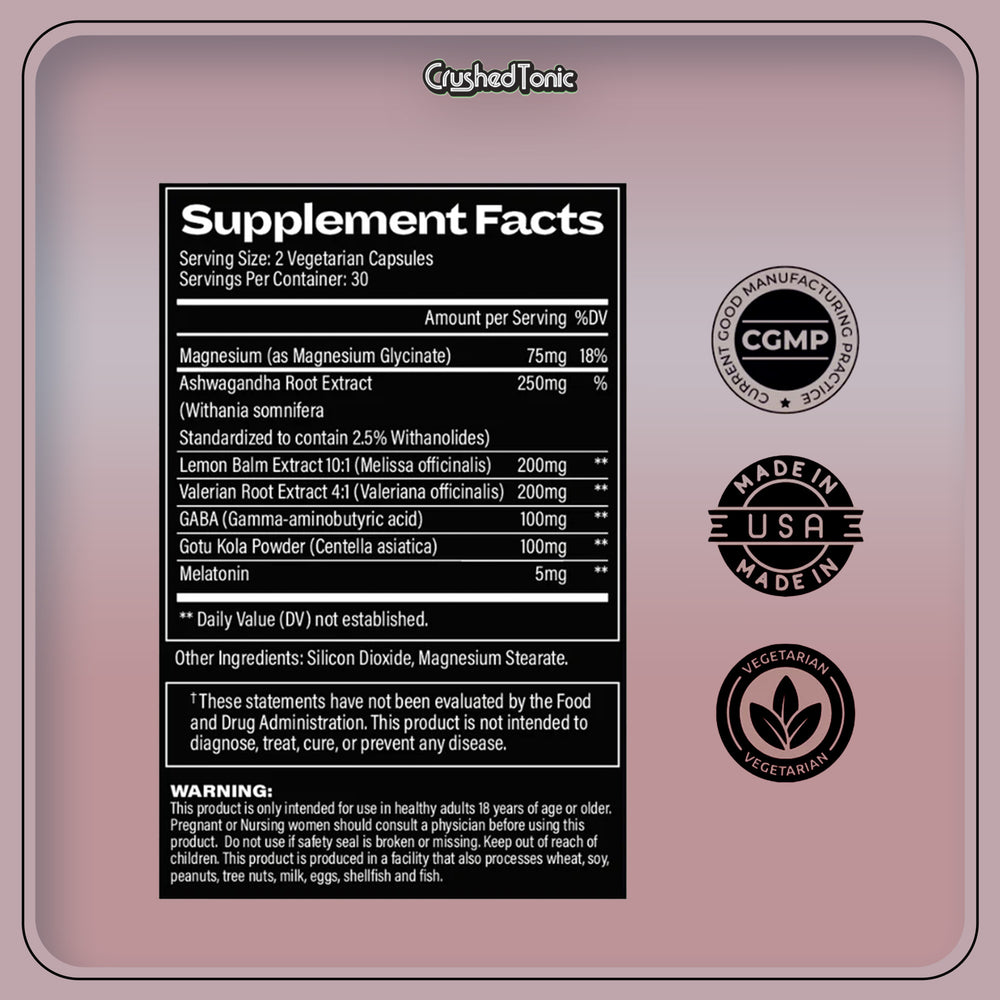 Natural Calm & Sleep Aid – Anti-Anxiety & Anti-Insomnia Capsules