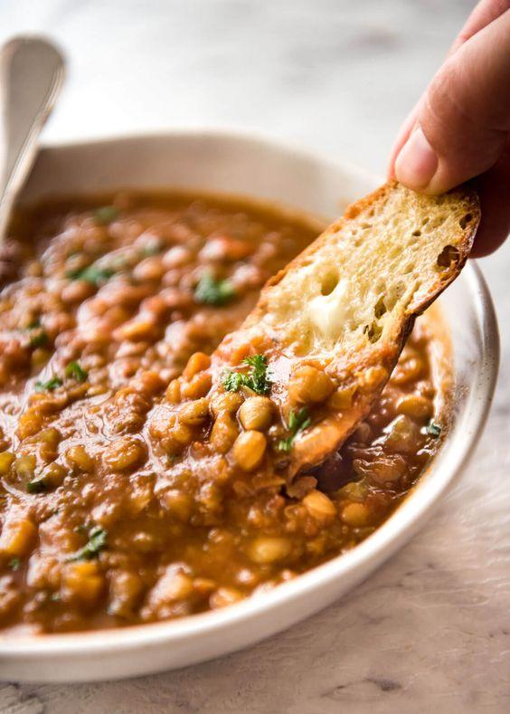 Savory Lentil Soup with Turmeric Crush