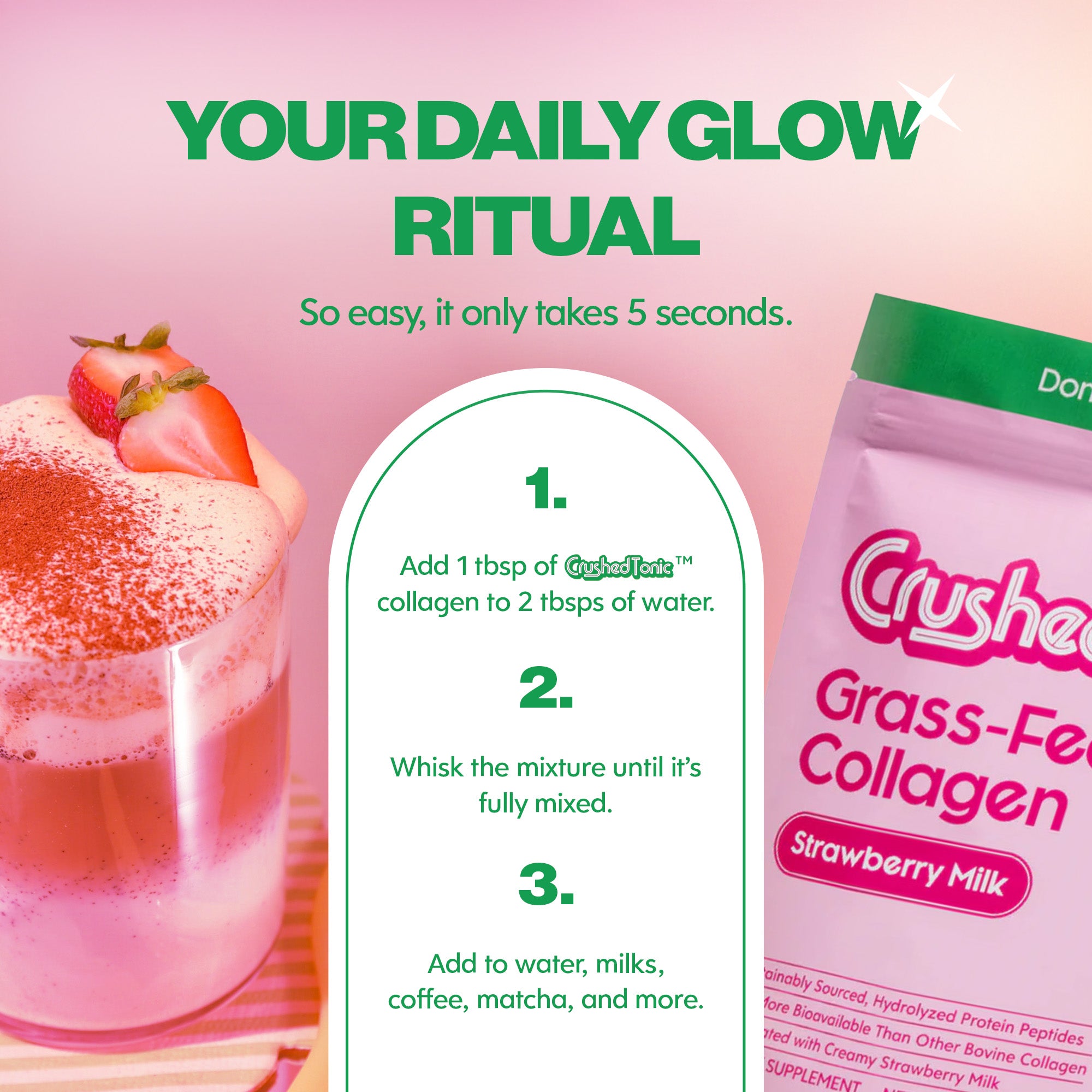 Strawberry Milk Collagen Sample