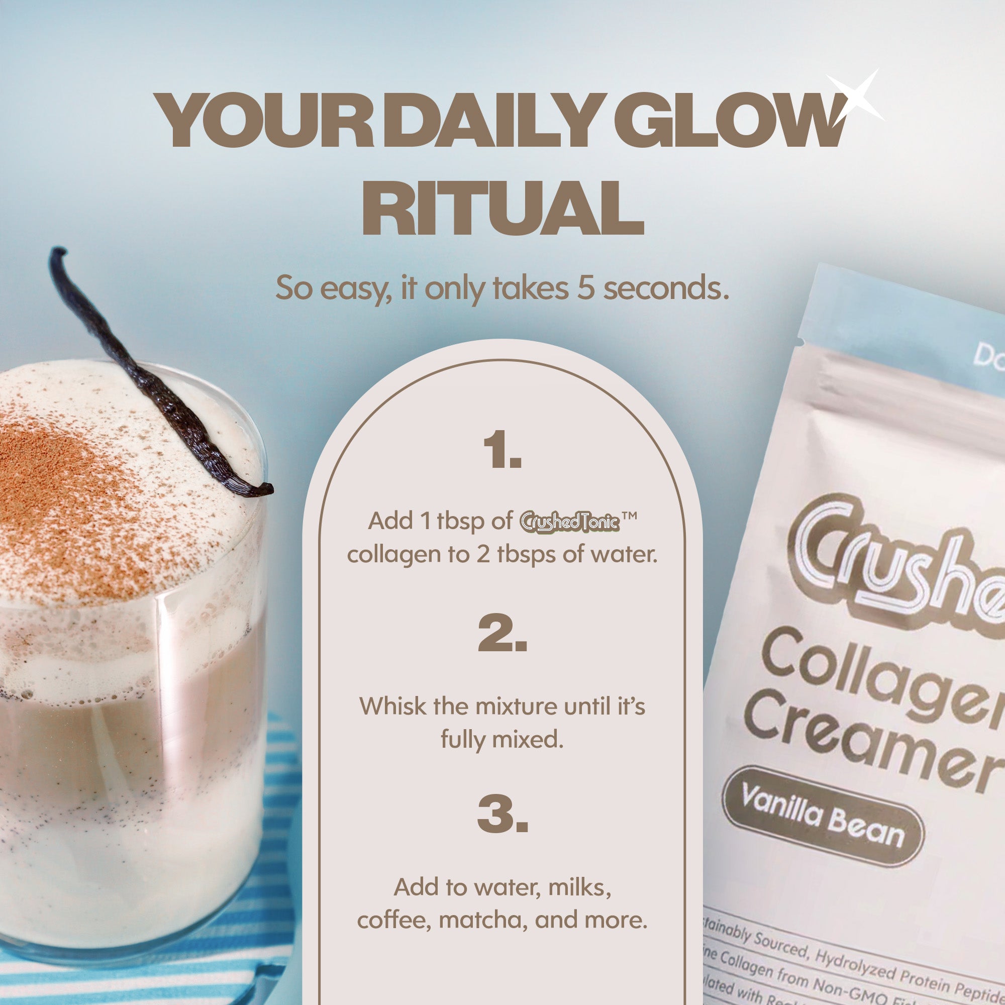 Vanilla Bean Collagen Creamer - 5 Servings