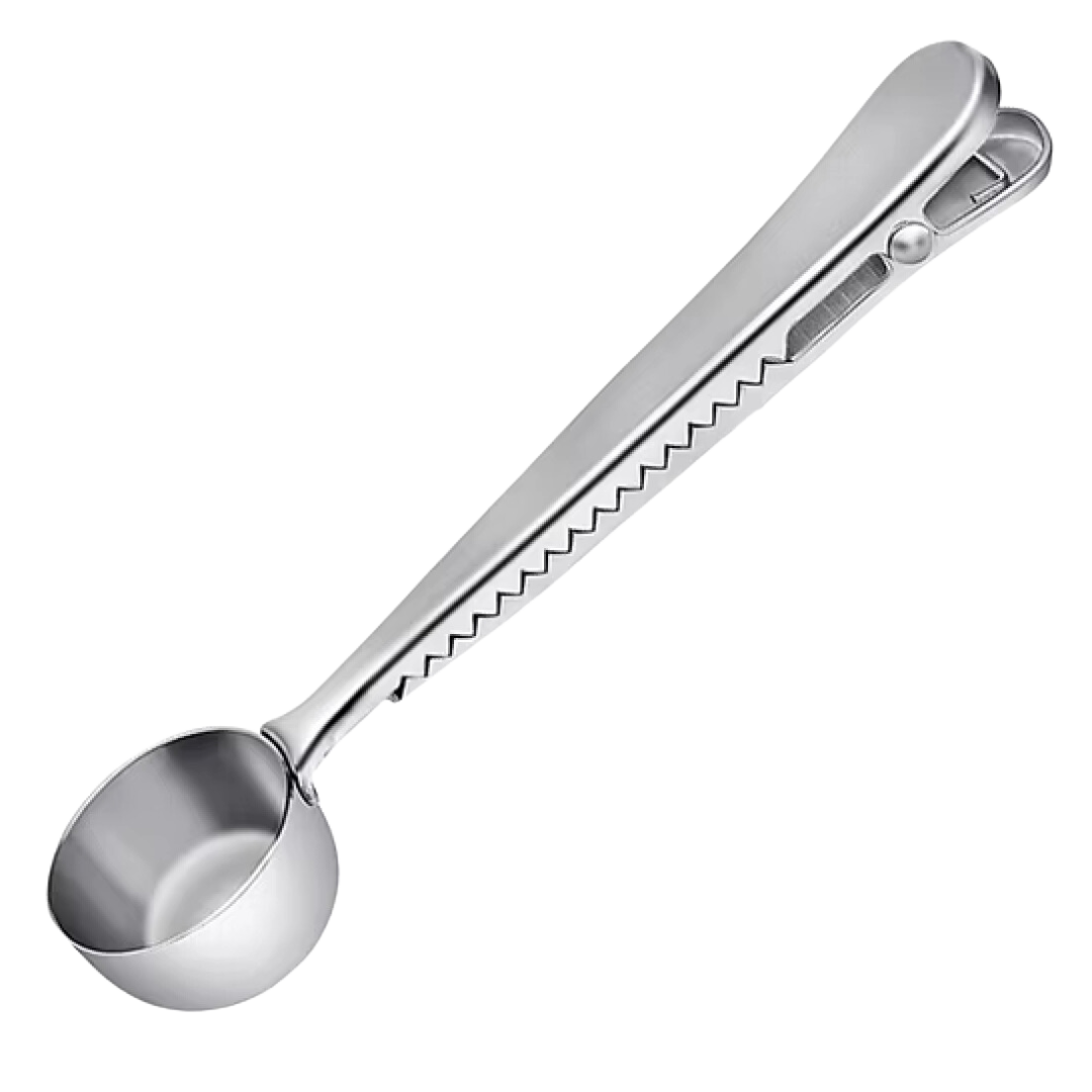 Stainless Steel Scooper with Sealing Clip